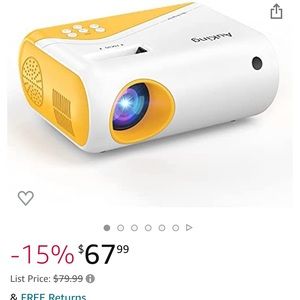 Brand new mini projector with all the cords.